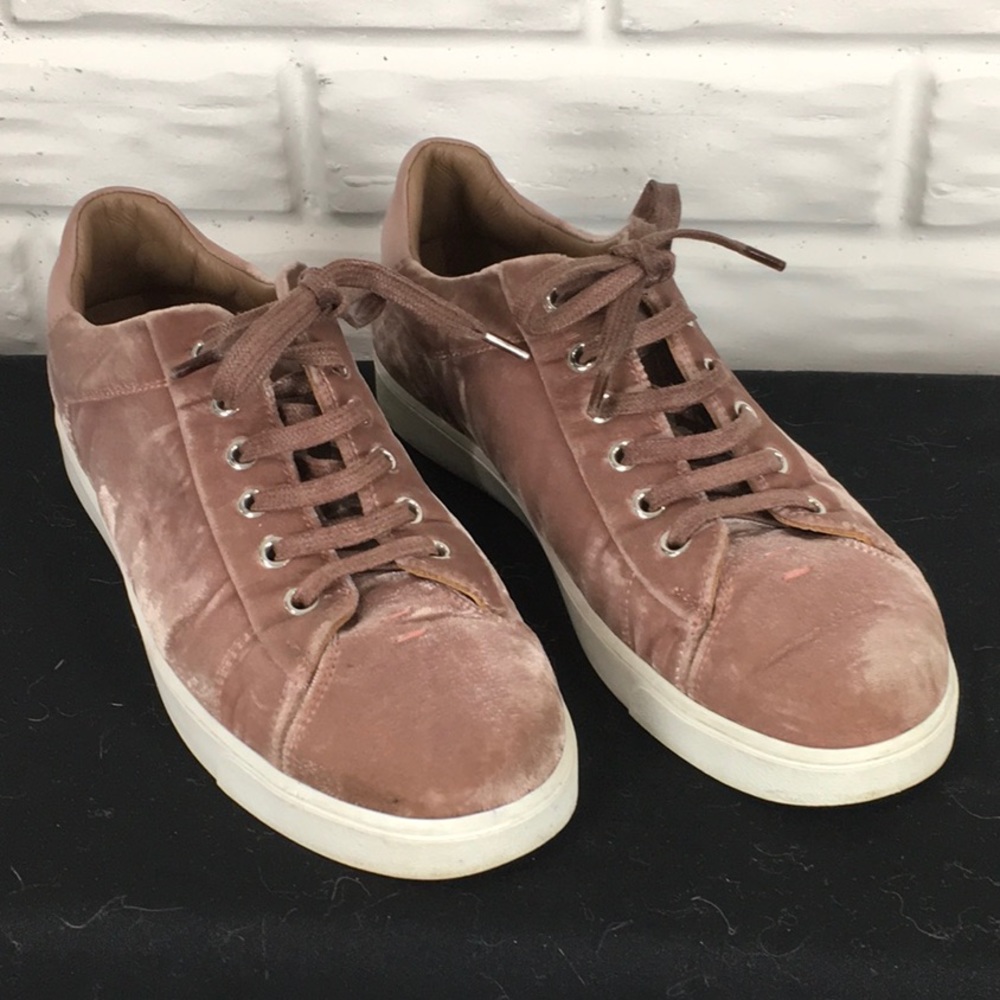 Gianvito Rossi Pink Velvet Sneakers